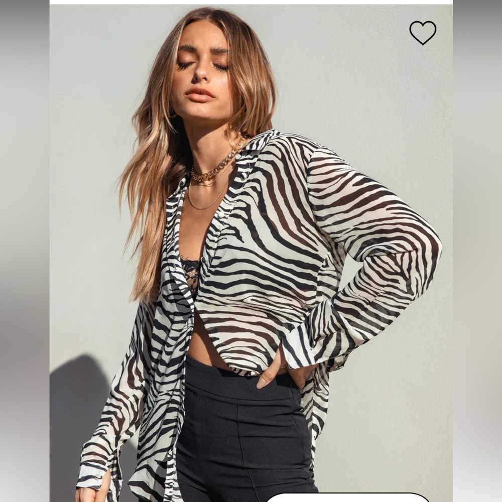 Princess Polly Ziggy Zebra Shirt